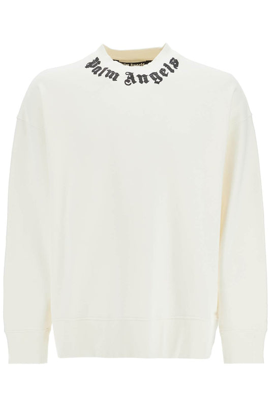 Palm Angels Crewneck Sweatshirt With Logo White