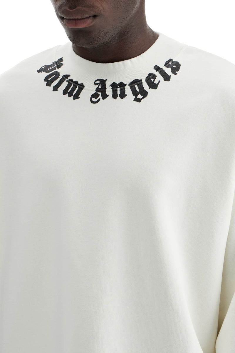 Palm Angels Crewneck Sweatshirt With Logo White