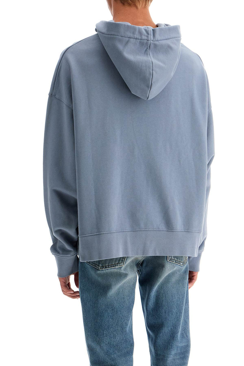 Palm Angels Logoed Boxy Hoodie With Hood Grey