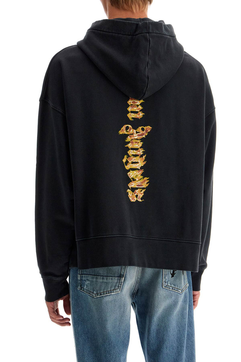 Palm Angels 'Burning Palm Oversized Hoodie With Hood' Black