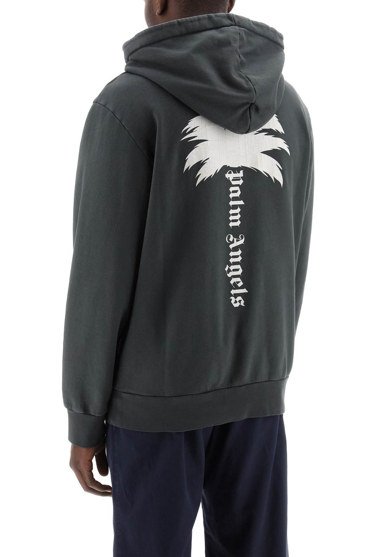 Palm Angels The Palm Hooded Sweatshirt With Grey