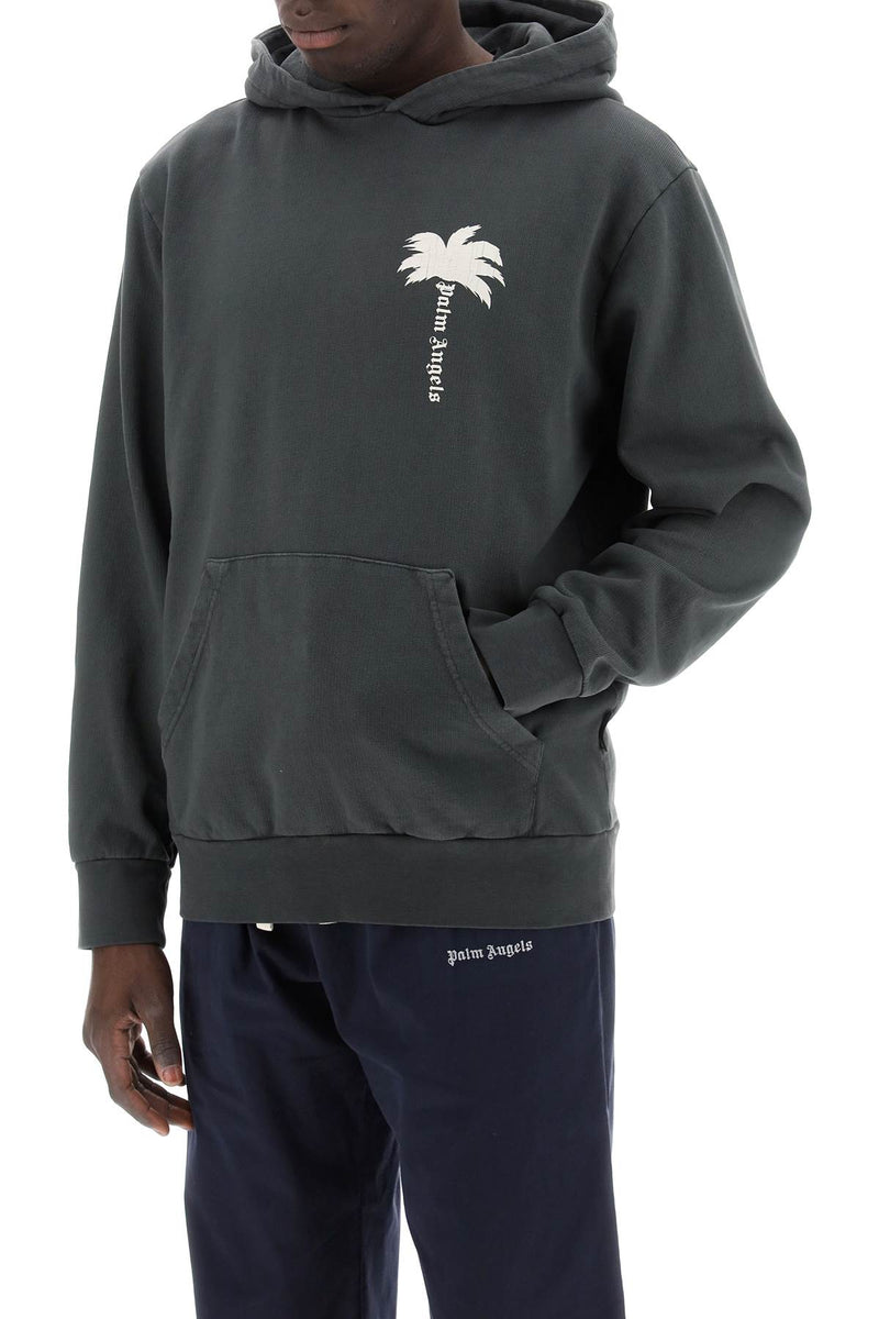 Palm Angels The Palm Hooded Sweatshirt With Grey