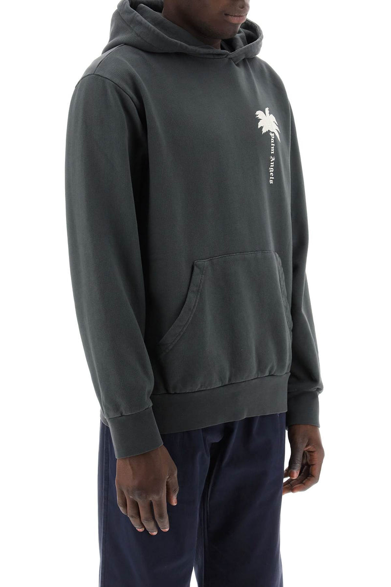 Palm Angels The Palm Hooded Sweatshirt With Grey