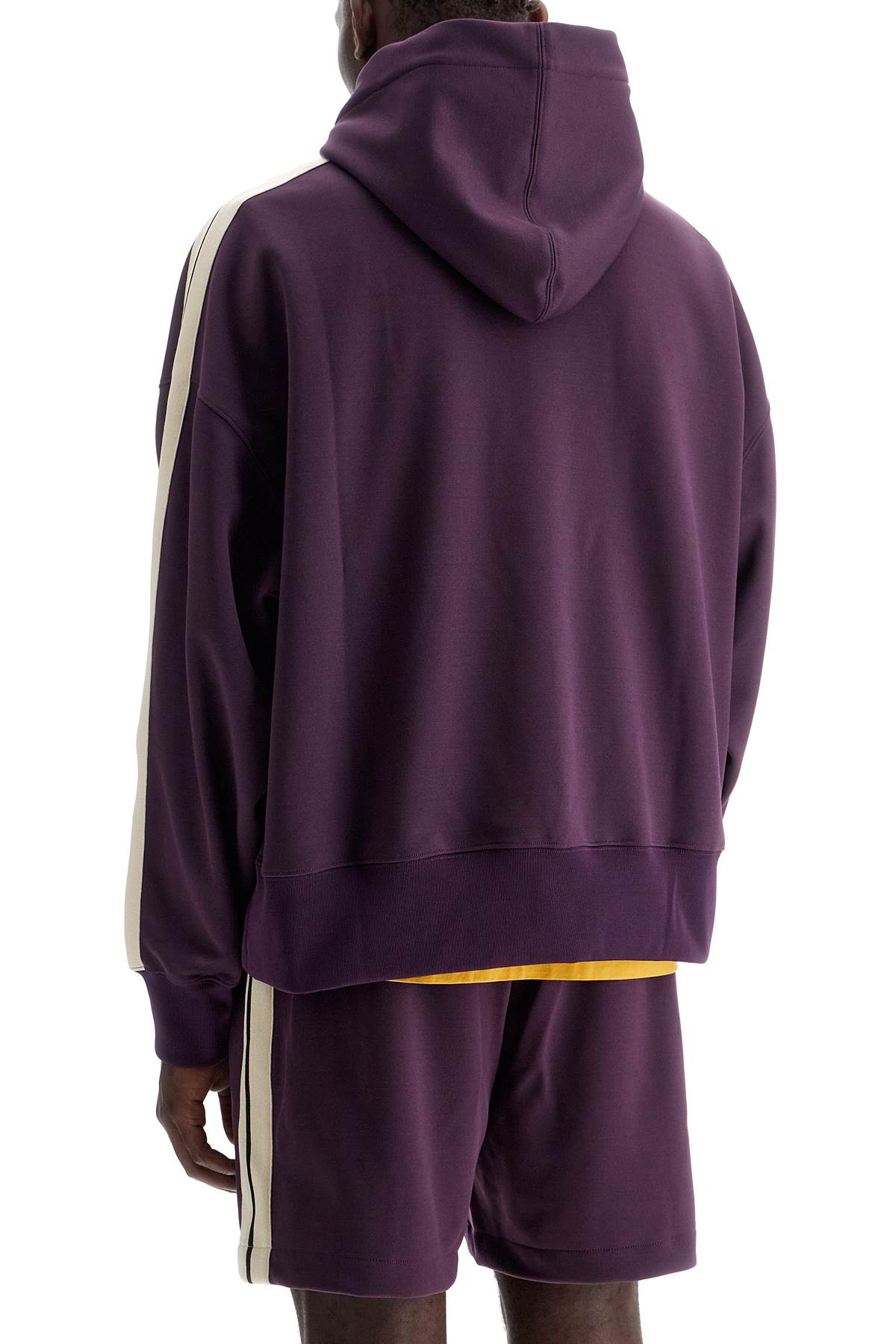 Palm Angels Boxy Sweatshirt With Stripes Purple