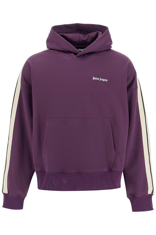 Palm Angels Boxy Sweatshirt With Stripes Purple