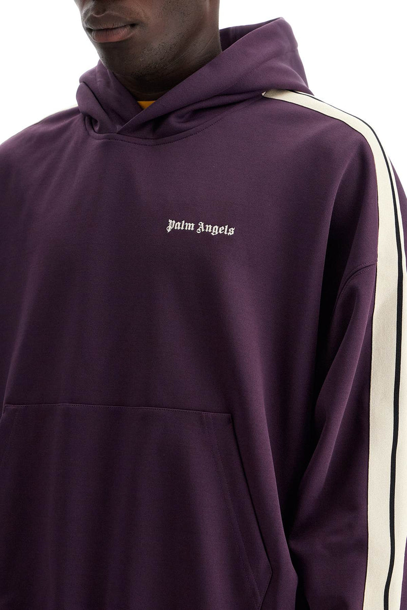 Palm Angels Boxy Sweatshirt With Stripes Purple