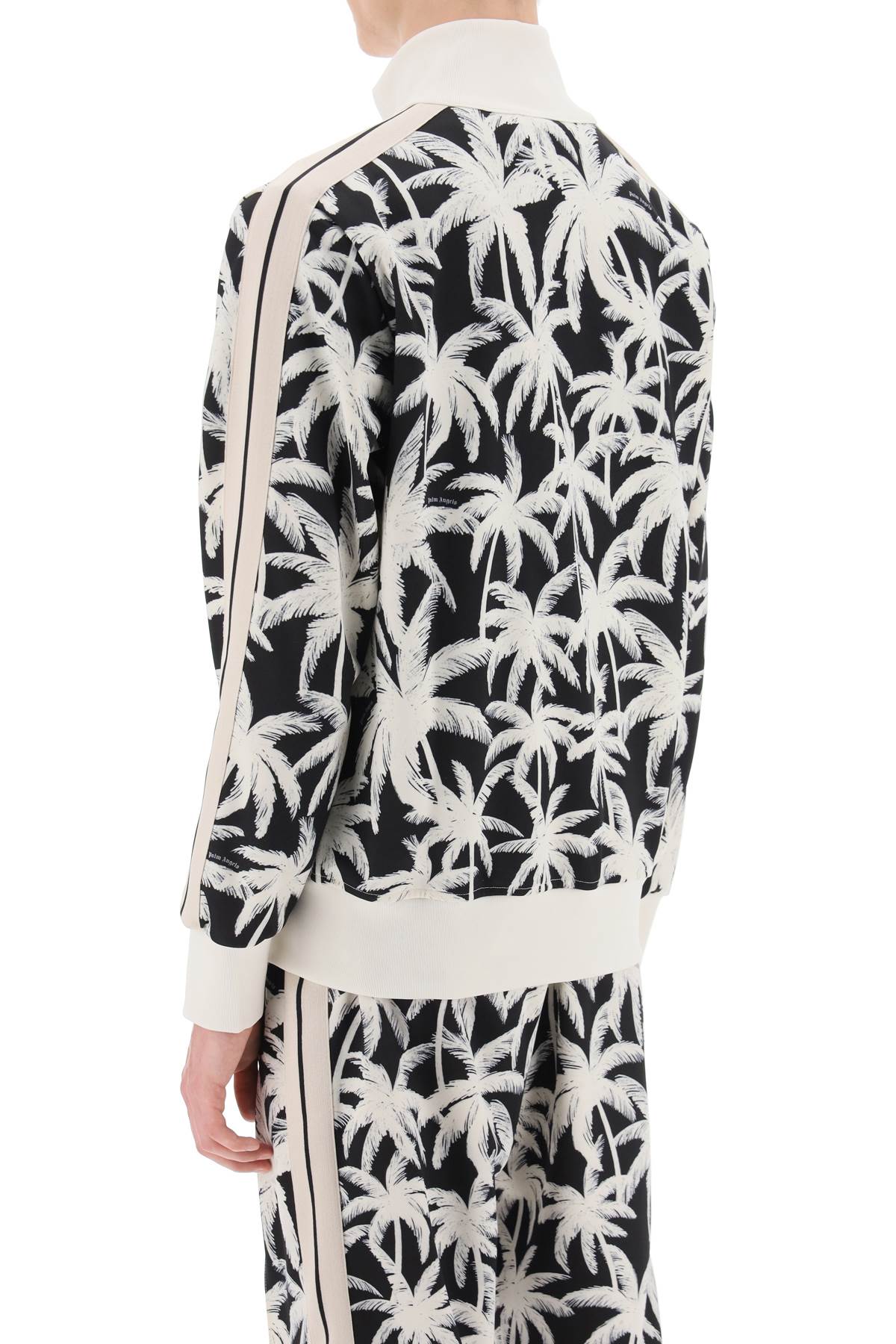 Palm Angels Zip-Up Sweatshirt With Palms Print