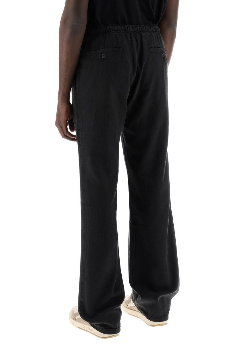 Palm Angels Wide-Legged Travel Pants For Comfortable Black