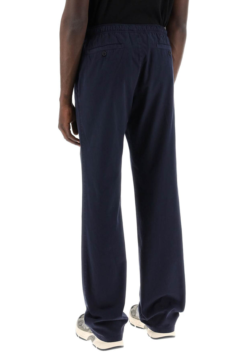 Palm Angels Cotton Gabardine Travel Joggers Blue