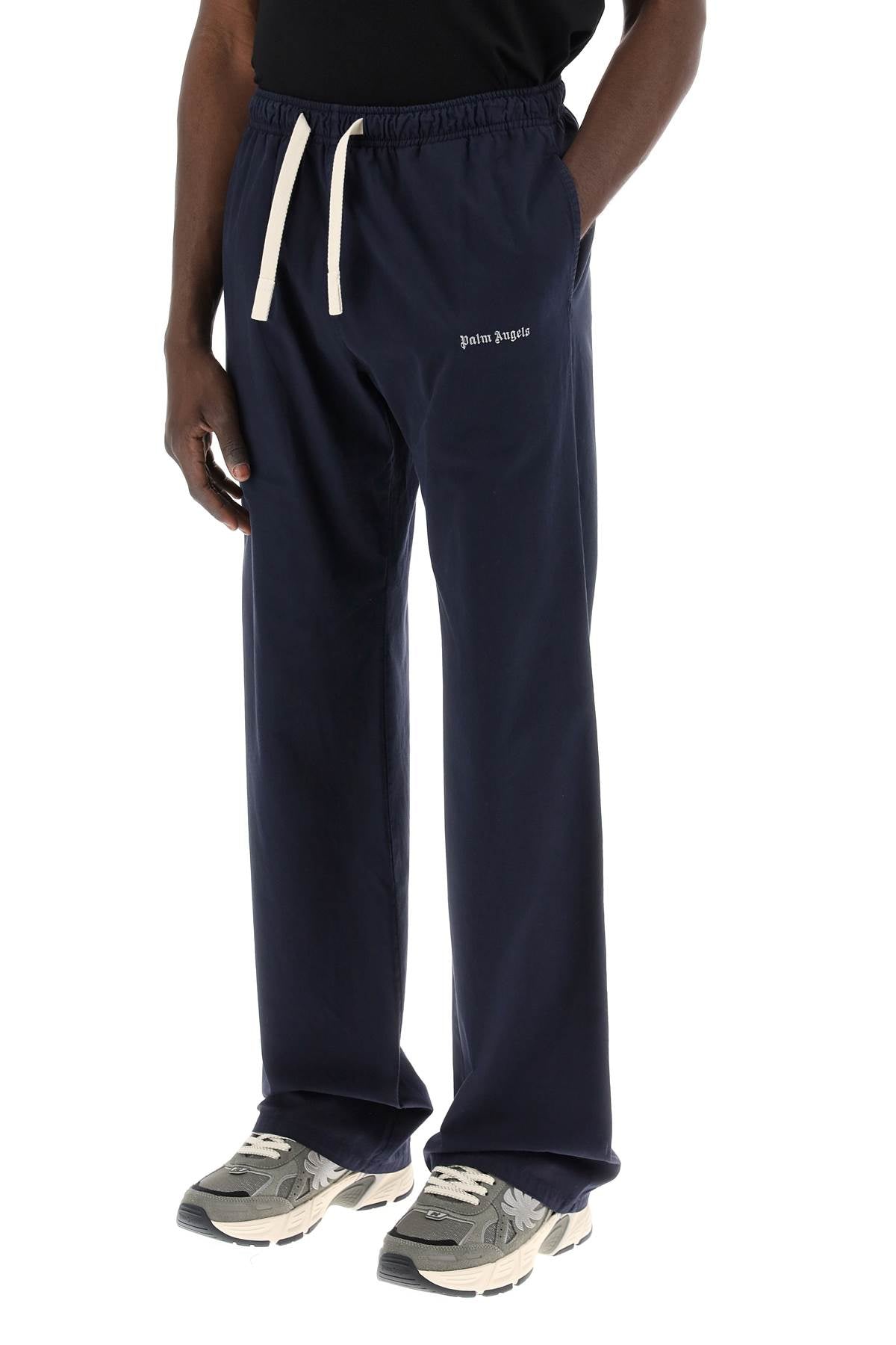 Palm Angels Cotton Gabardine Travel Joggers