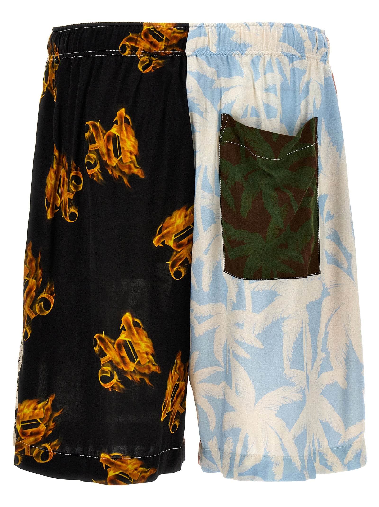 Palm Angels 'Patchwork Palms' Bermuda Shorts