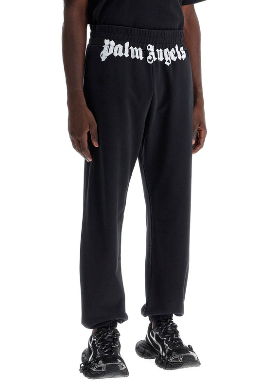 Palm Angels Logo Print Joggers With Seven Black