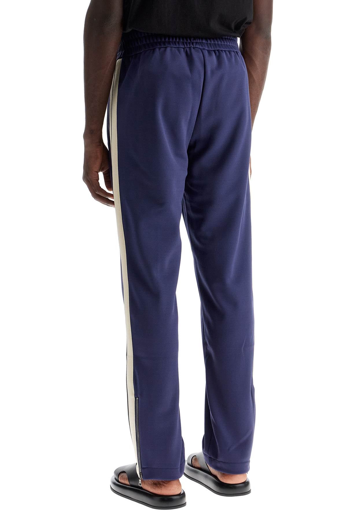 Palm Angels Contrast Band Joggers With Track In Blue