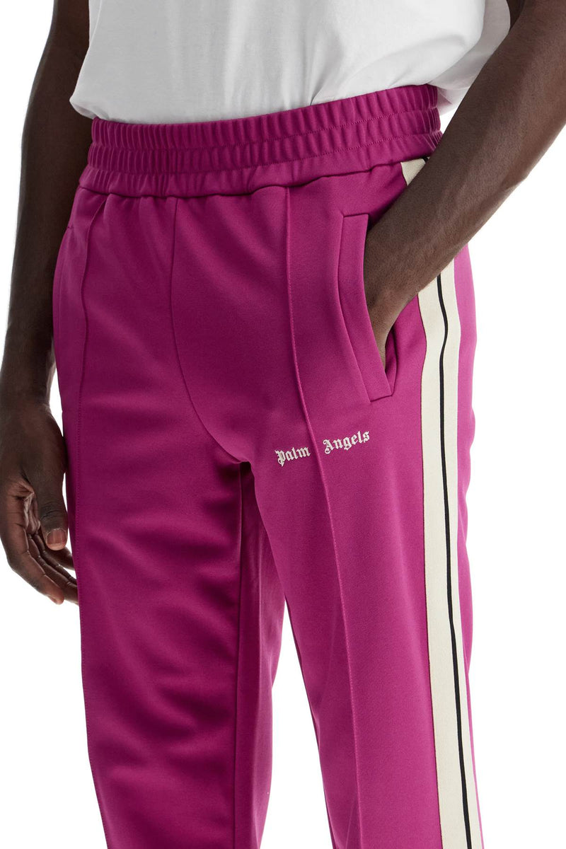 Palm Angels Contrast Band Joggers With Track In Purple