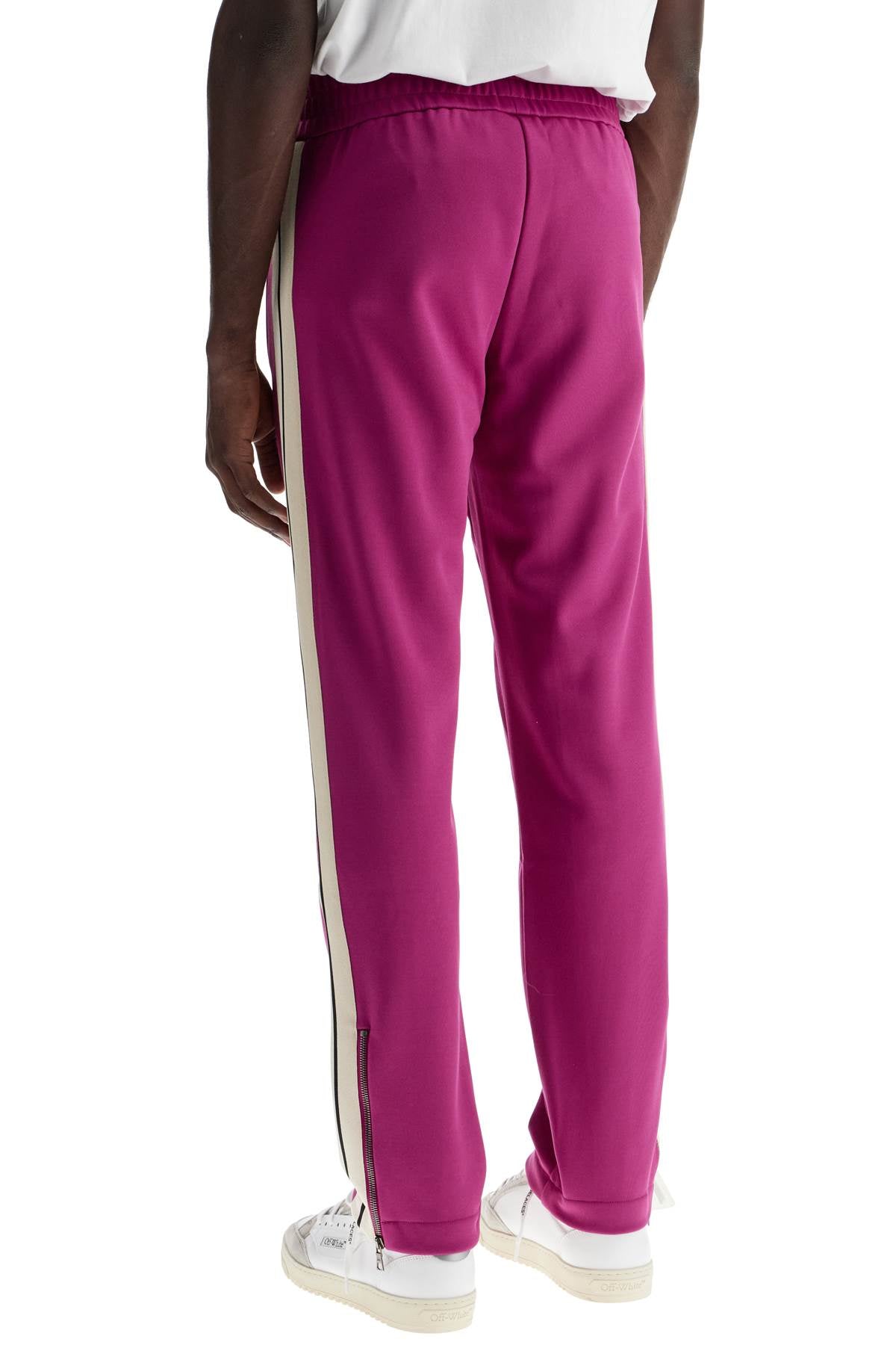 Palm Angels Contrast Band Joggers With Track In Purple