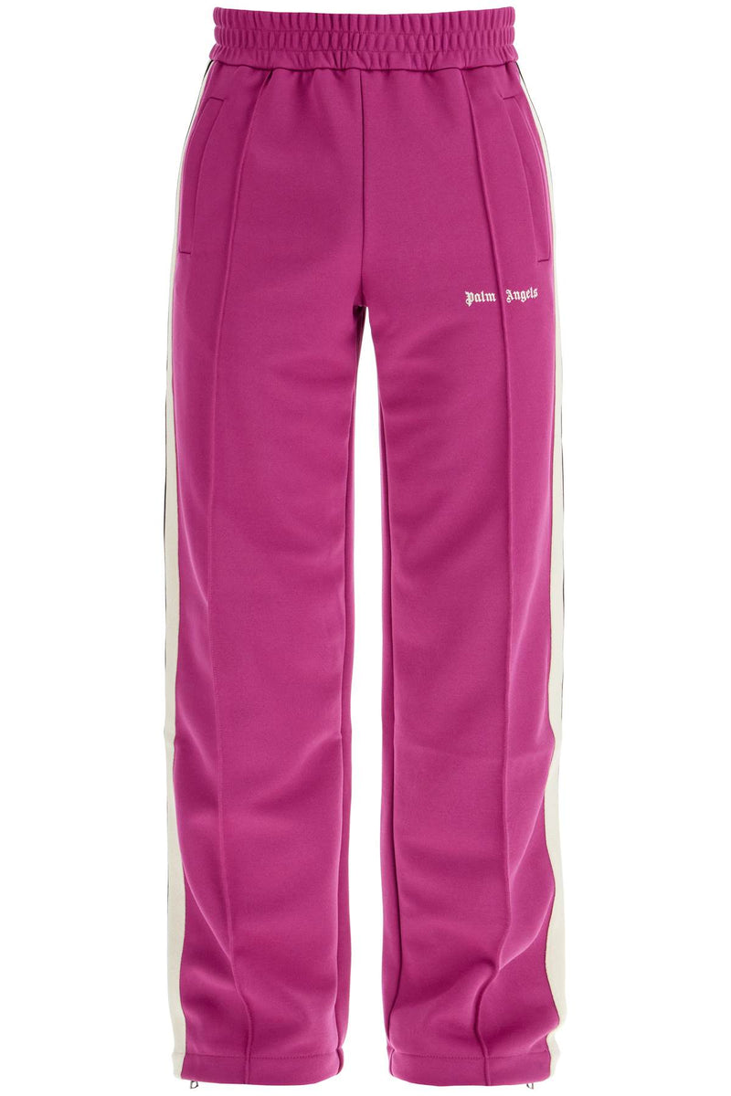 Palm Angels Contrast Band Joggers With Track In Purple