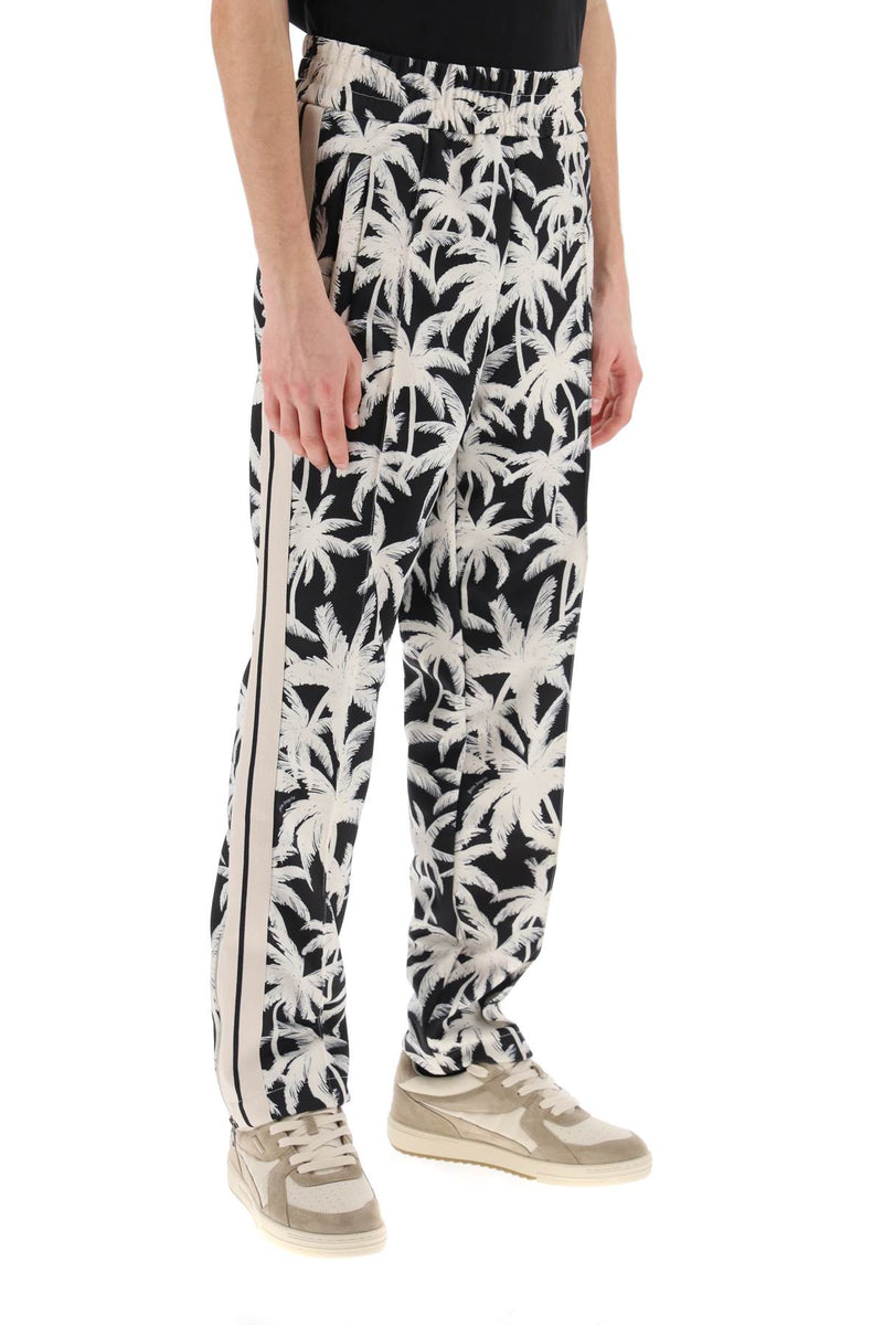 Palm Angels Joggers With Palms Print White