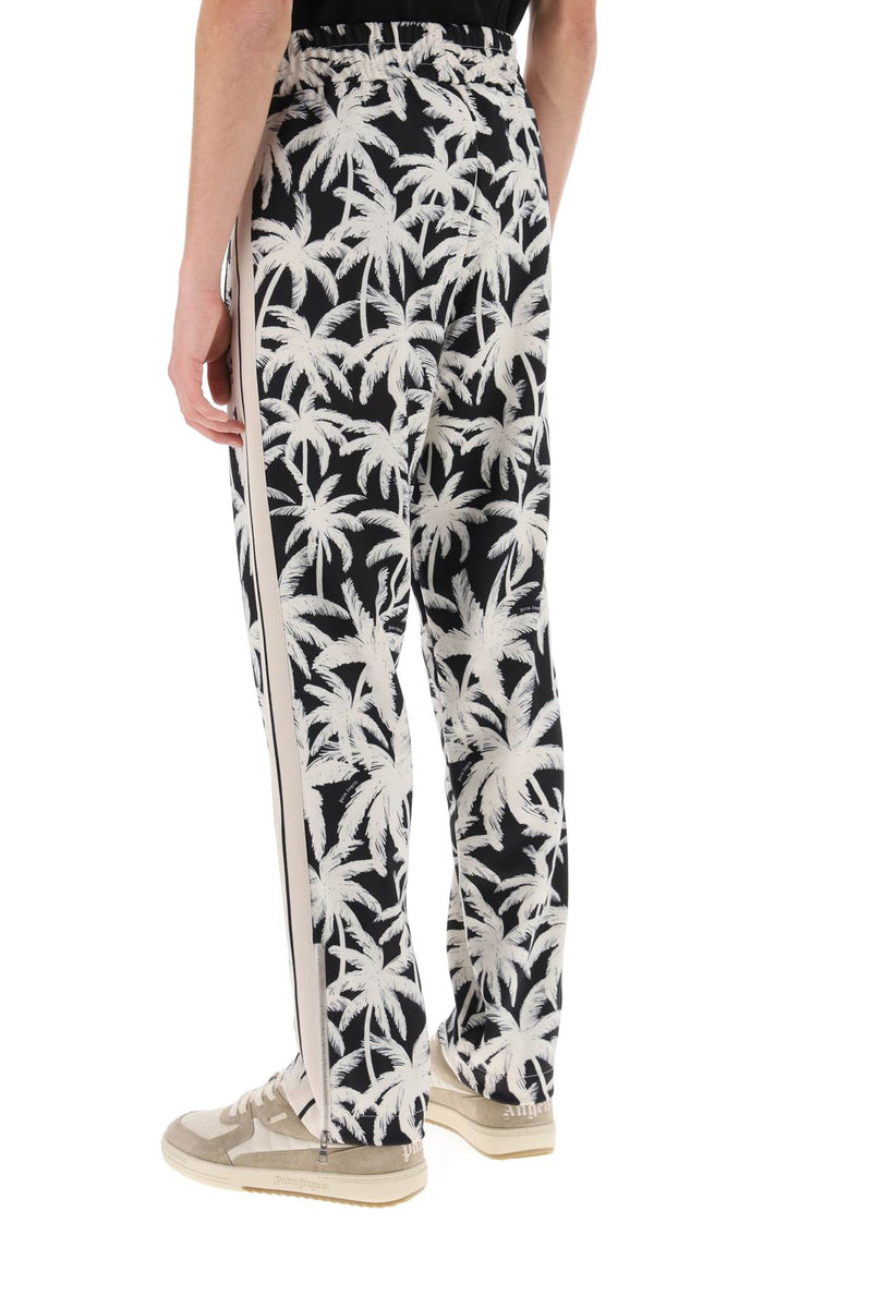 Palm Angels Joggers With Palms Print White