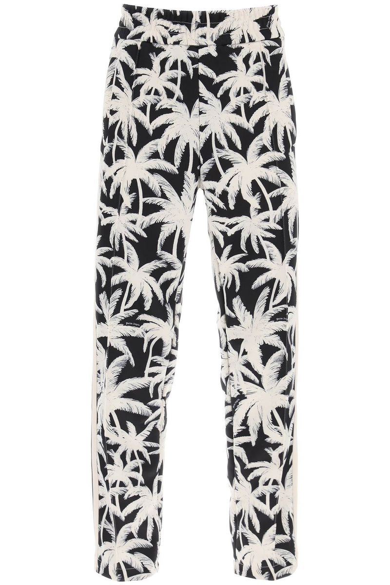 Palm Angels Joggers With Palms Print White