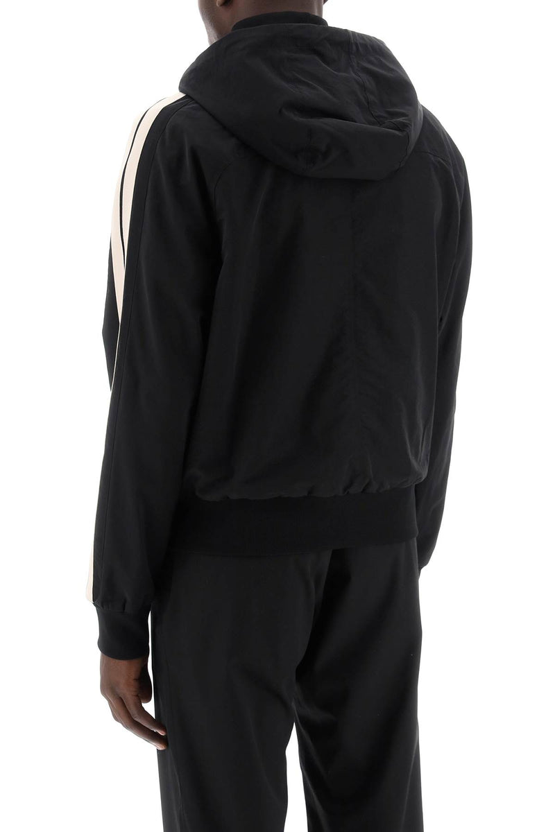 Palm Angels Hooded Bomber Jacket Black