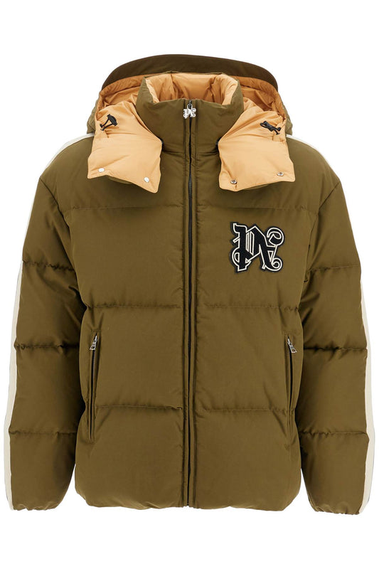 Palm Angels 'Down Jacket With Logo Patch Green