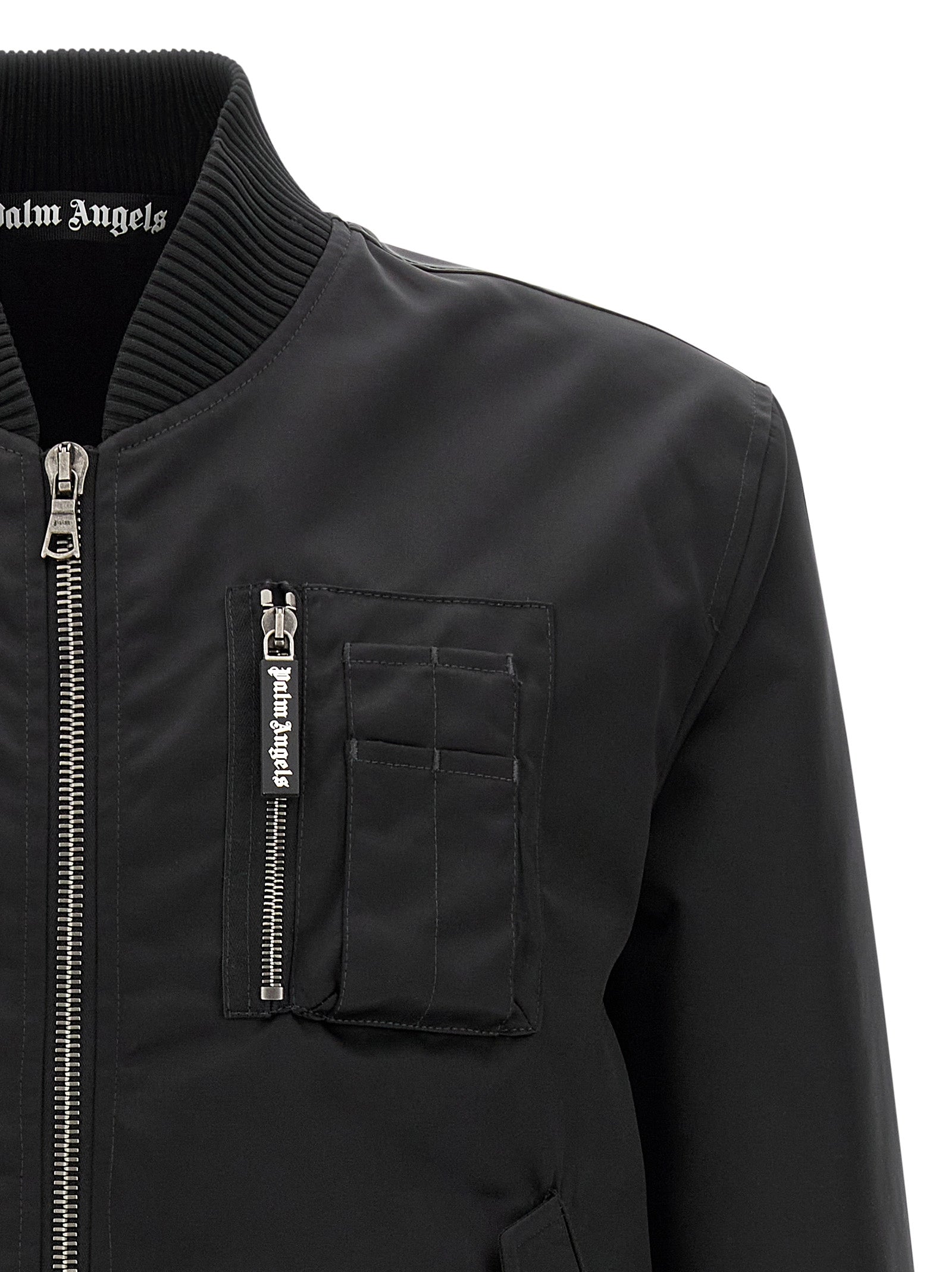 Palm Angels 'Curved Logo' Bomber Jacket