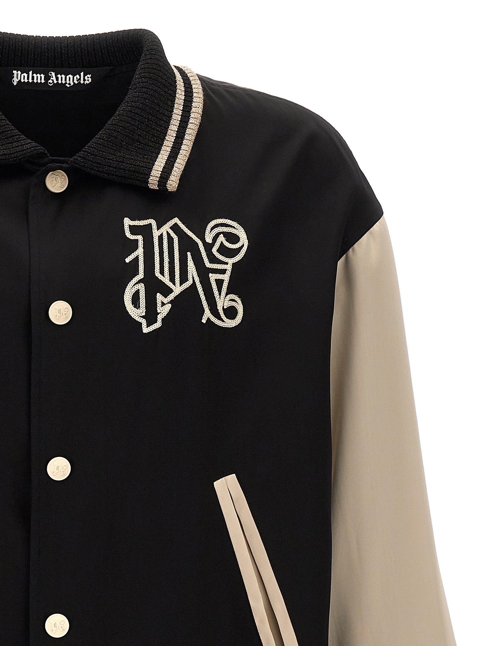 Palm Angels 'Gothic Logo Varsity' Bomber Jacket