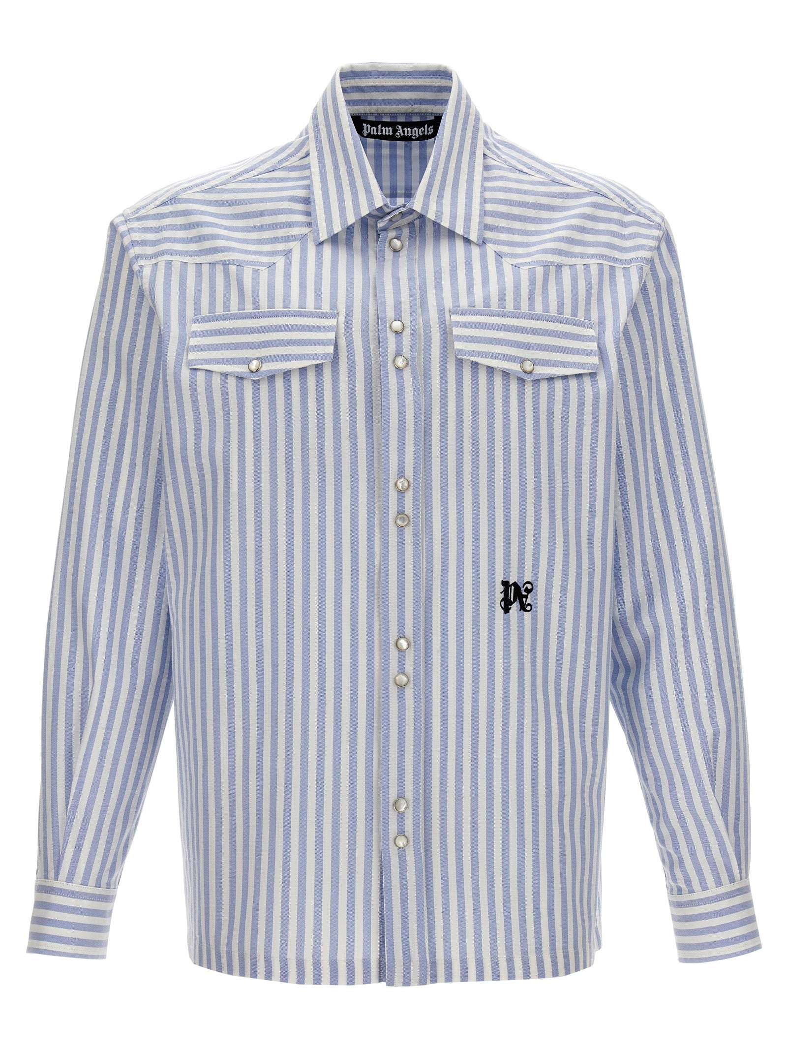 Palm Angels 'Monogram Striped' Shirt