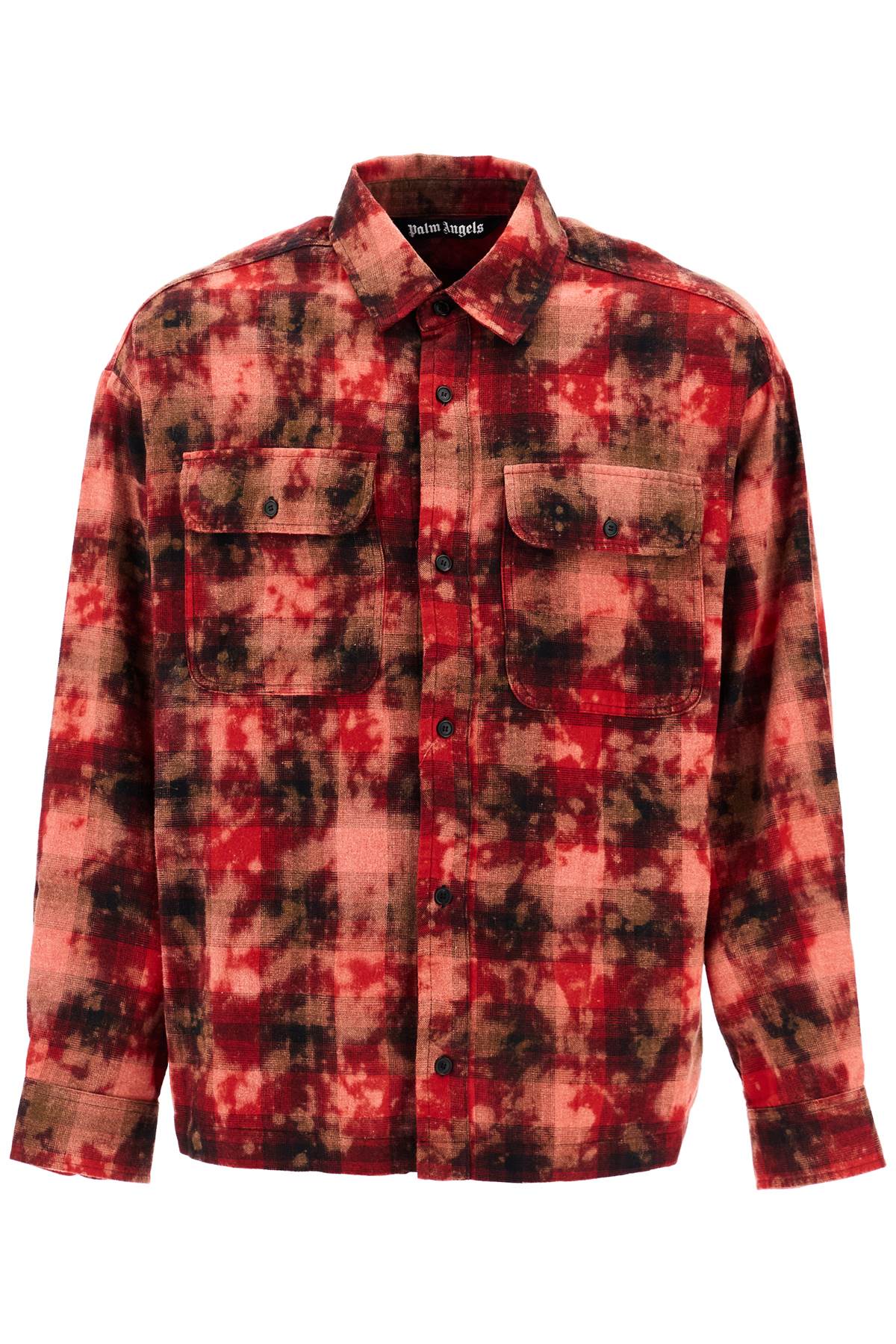 Palm Angels 'Flannel Shirt With Curved Logo