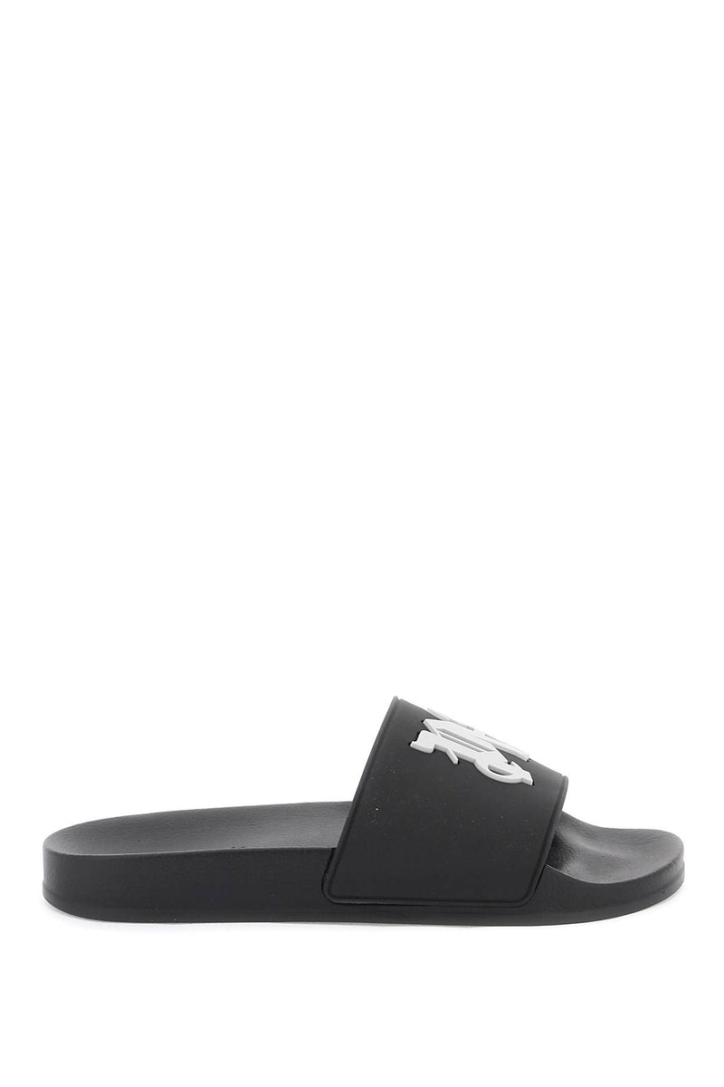 Palm Angels Monogram Slides Black