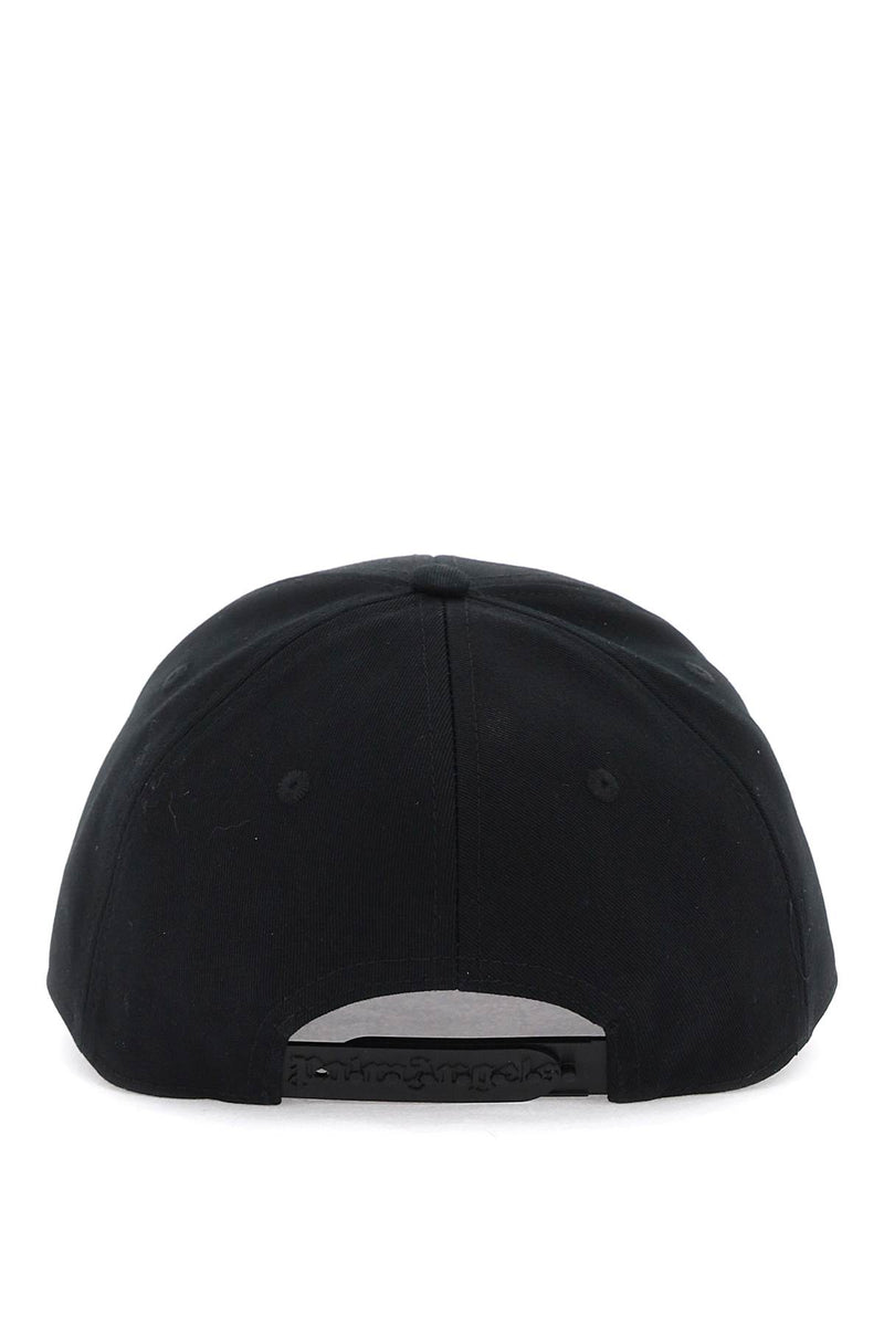 Palm Angels Burning Monogram Baseball Cap Black