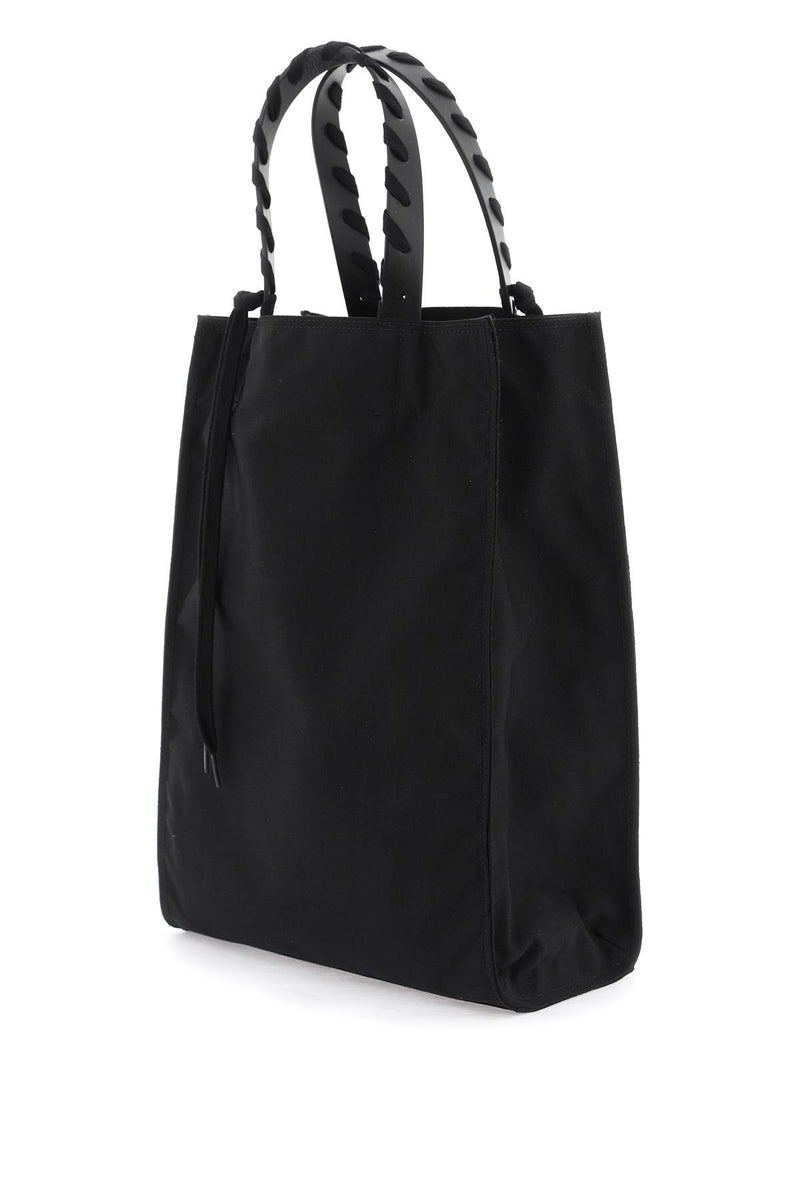 Palm Angels Embroidered Logo Tote Bag With Black