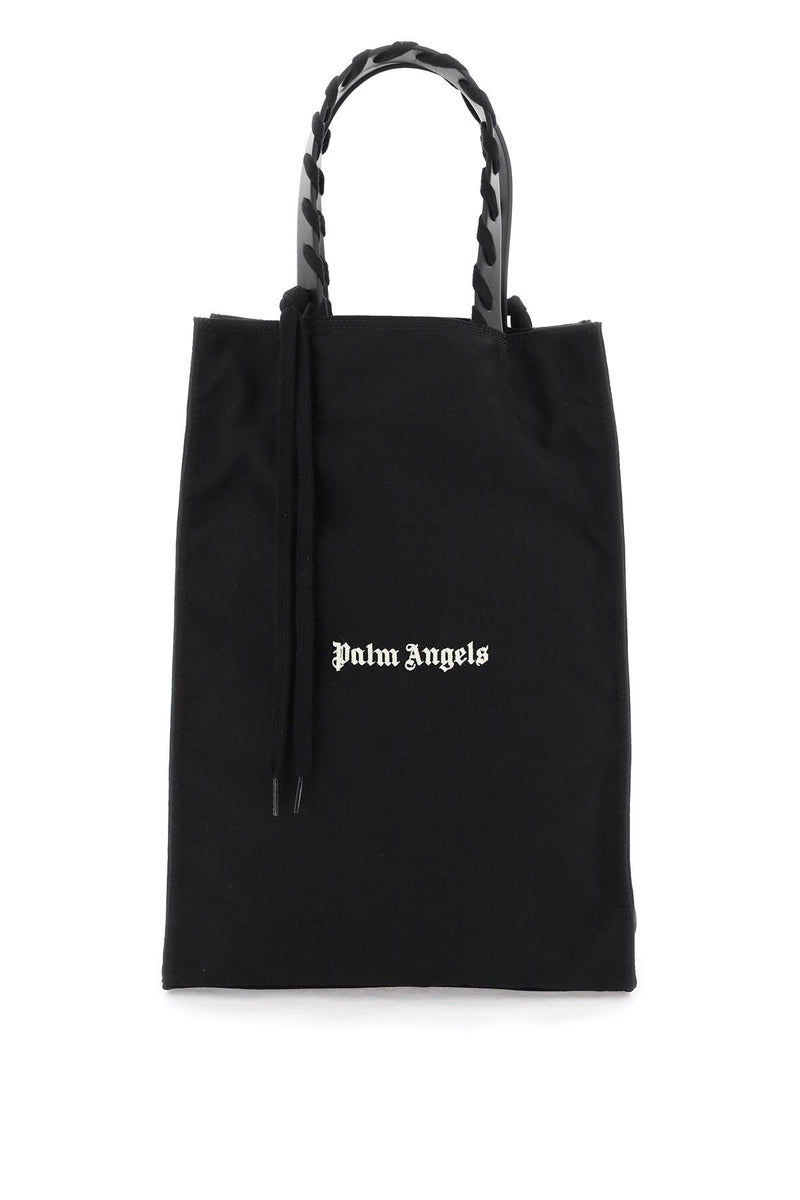 Palm Angels Embroidered Logo Tote Bag With Black