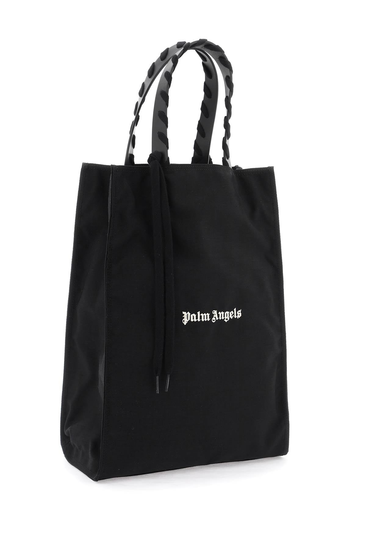 Palm Angels Embroidered Logo Tote Bag With Black