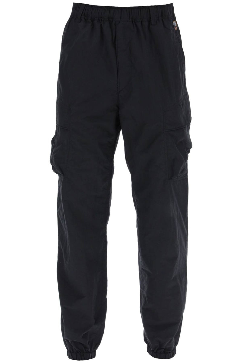 Parajumpers Edmund Cargo Pants In Nylon Poplin Fabric Black