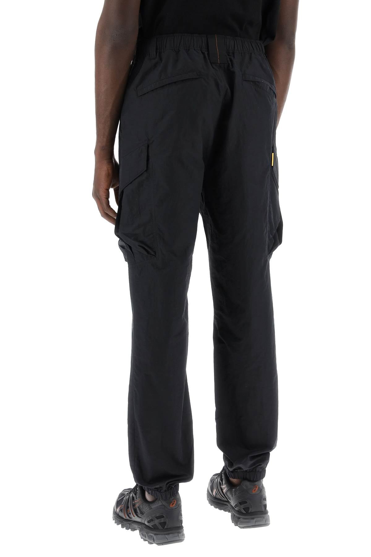 Parajumpers Edmund Cargo Pants In Nylon Poplin Fabric Black