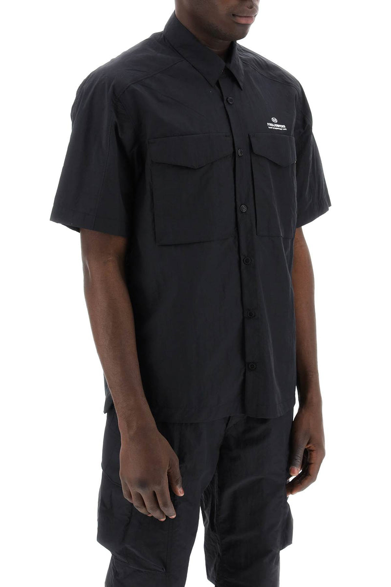 Parajumpers Pete Nylon Poplin Shirt In Black