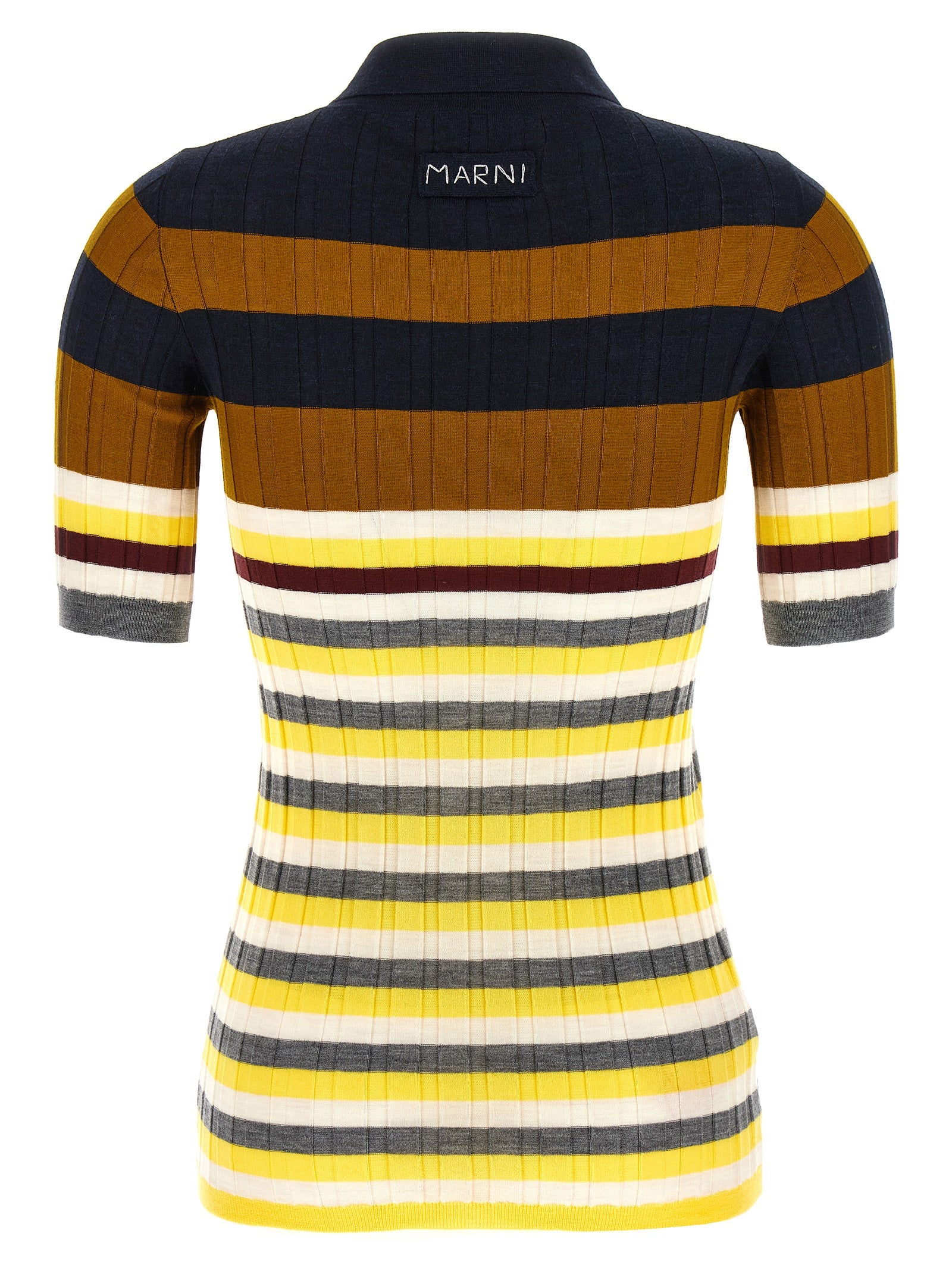 Marni Ribbed Wool Polo Shirt