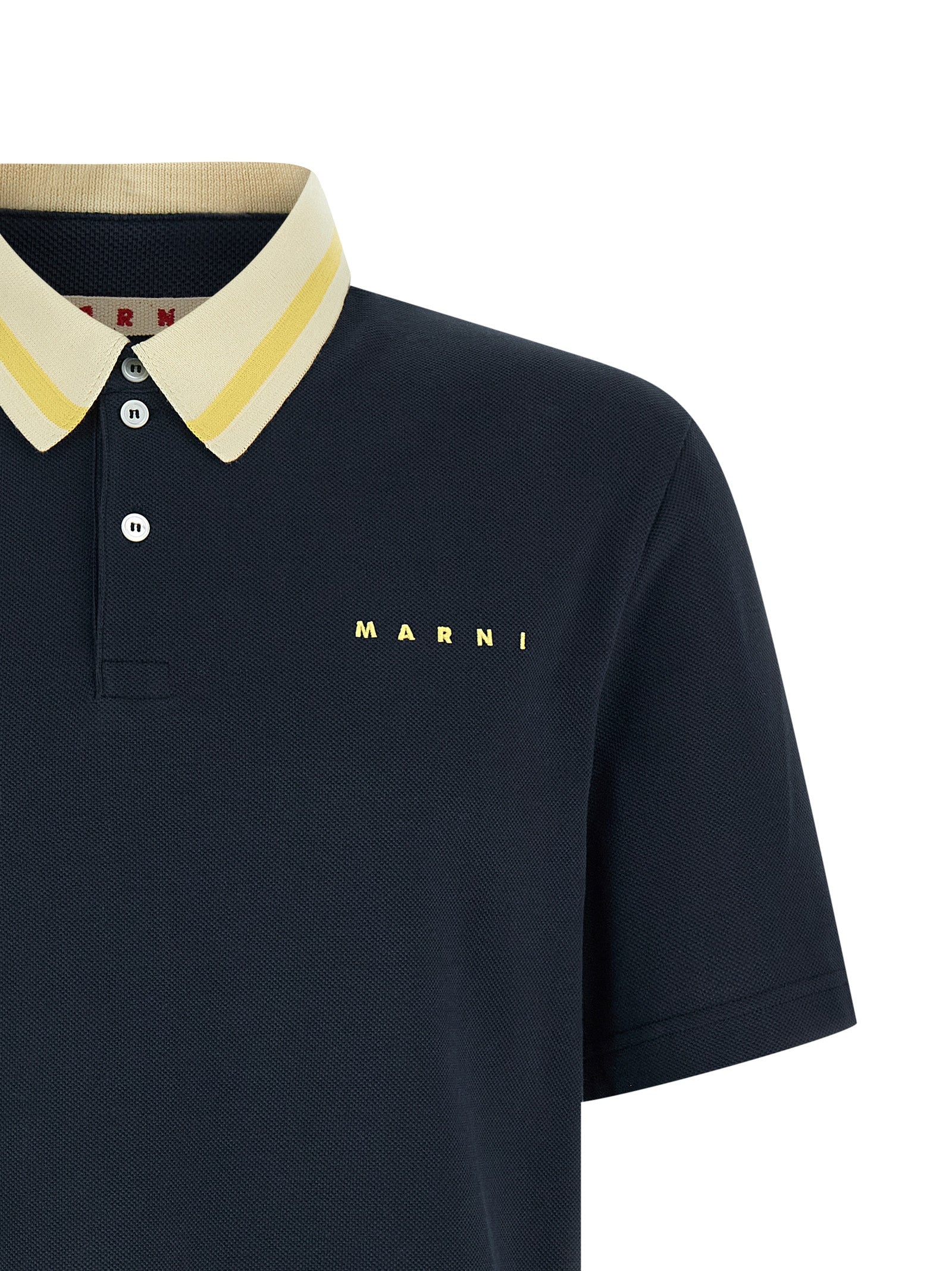 Marni Piqué Cotton Polo Shirt