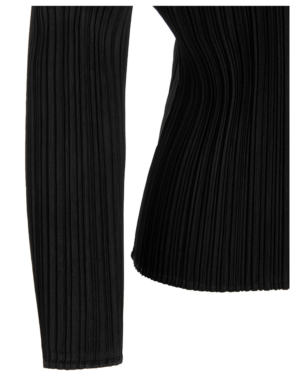 Pleats Please Issey Miyake 'Basics' Black Long Sleeve Top