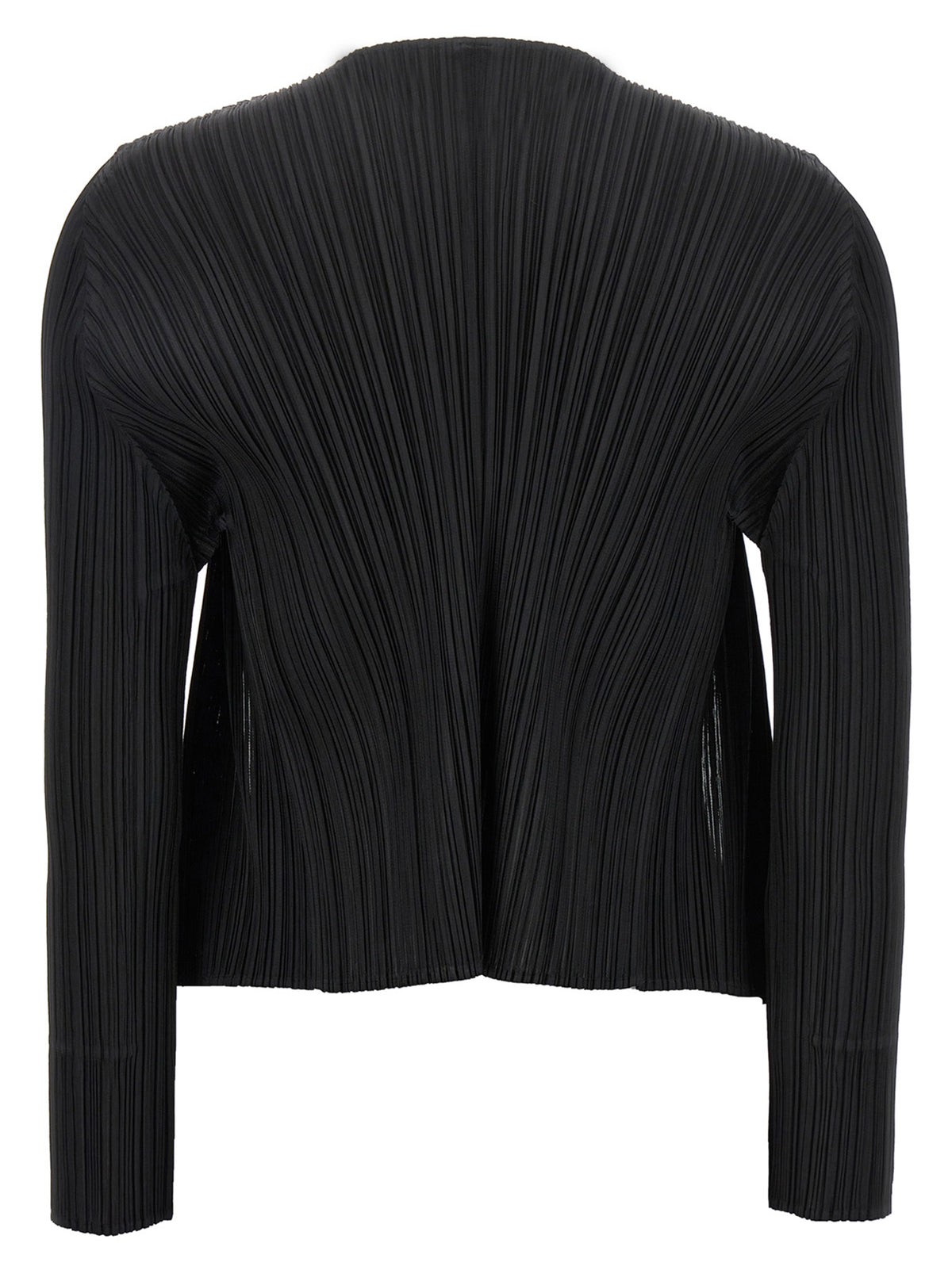 Pleats Please Issey Miyake Black 'Basics' Cardigan