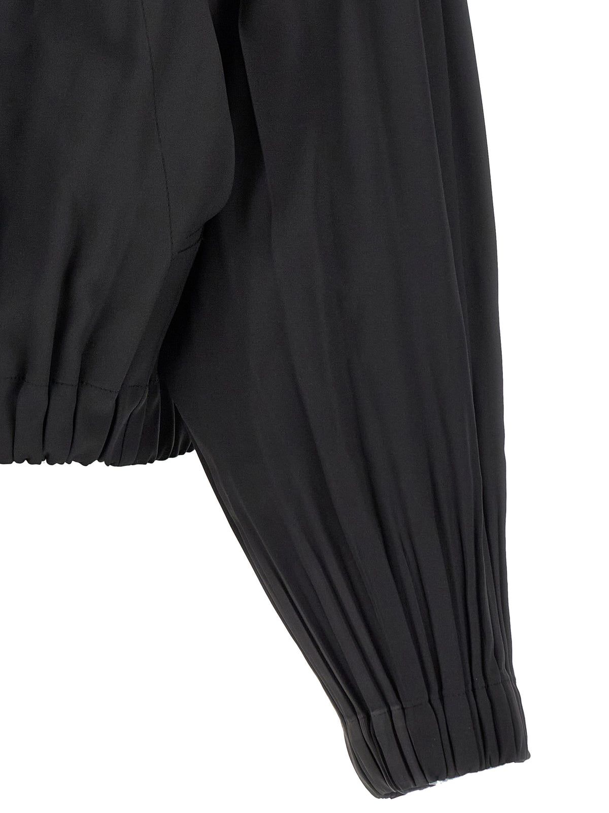 Pleats Please Issey Miyake Black 'Smooth Coat' Coat
