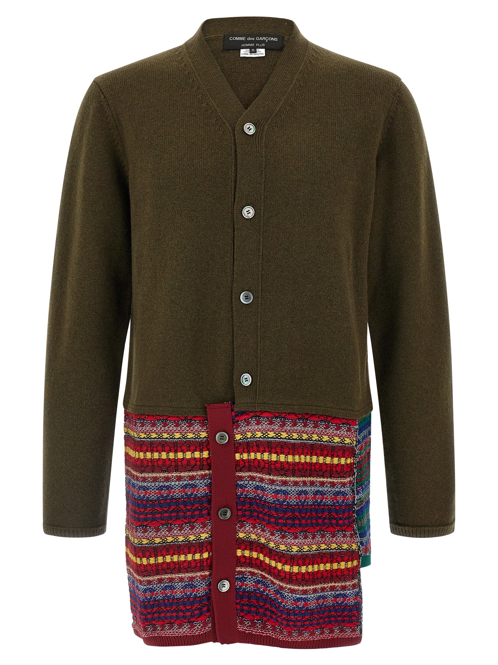 Comme Des Garçons Homme Plus Jacquard Insert Cardigan