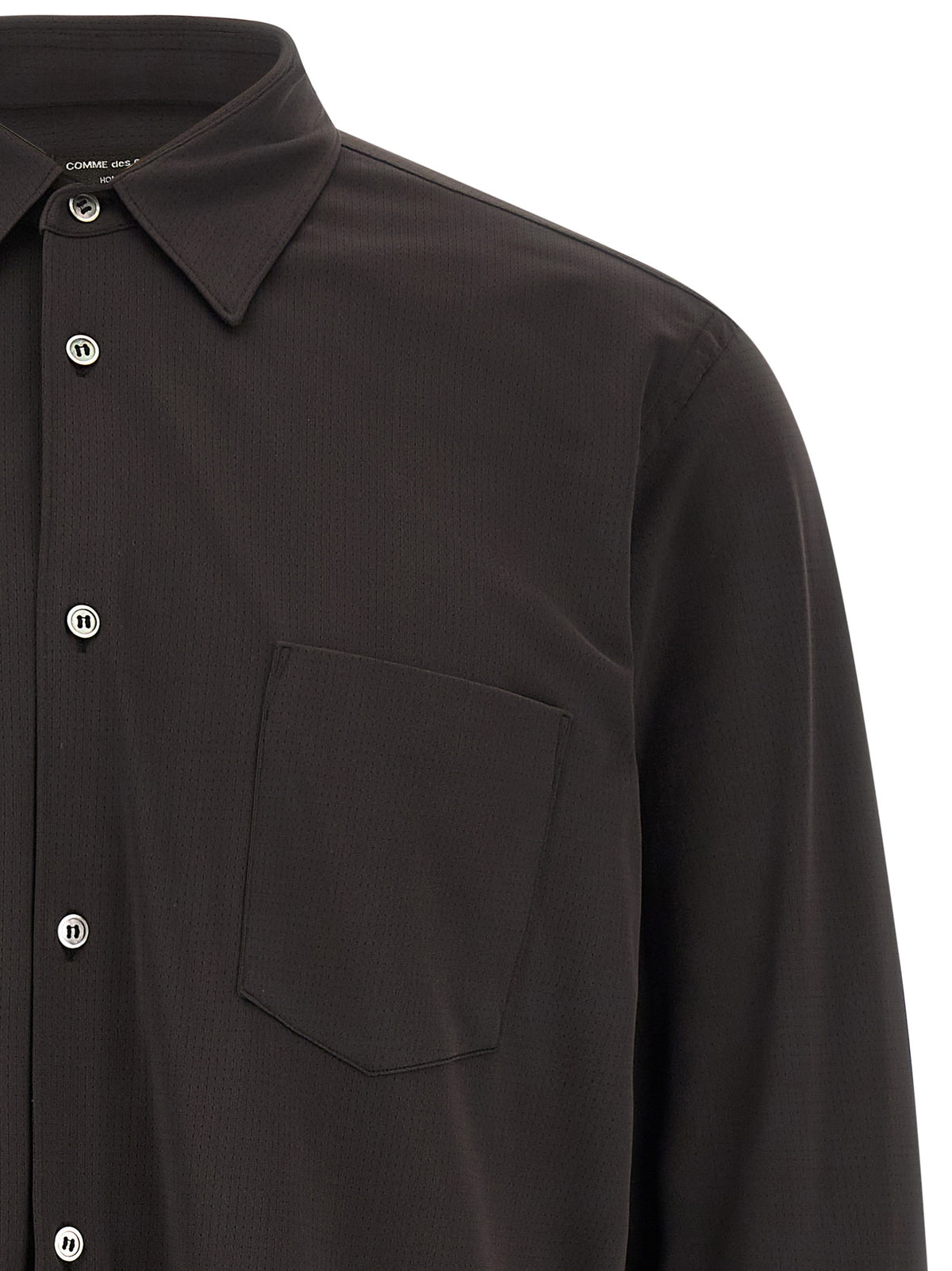 Comme Des Garçons Homme Plus Bicolor Mesh Insert Shirt