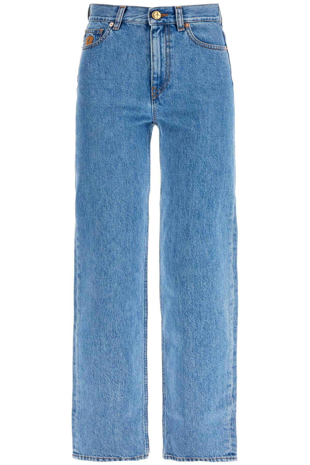 Blaze Milano Light Blue Cotton Jeans With Distinctive Embroidery