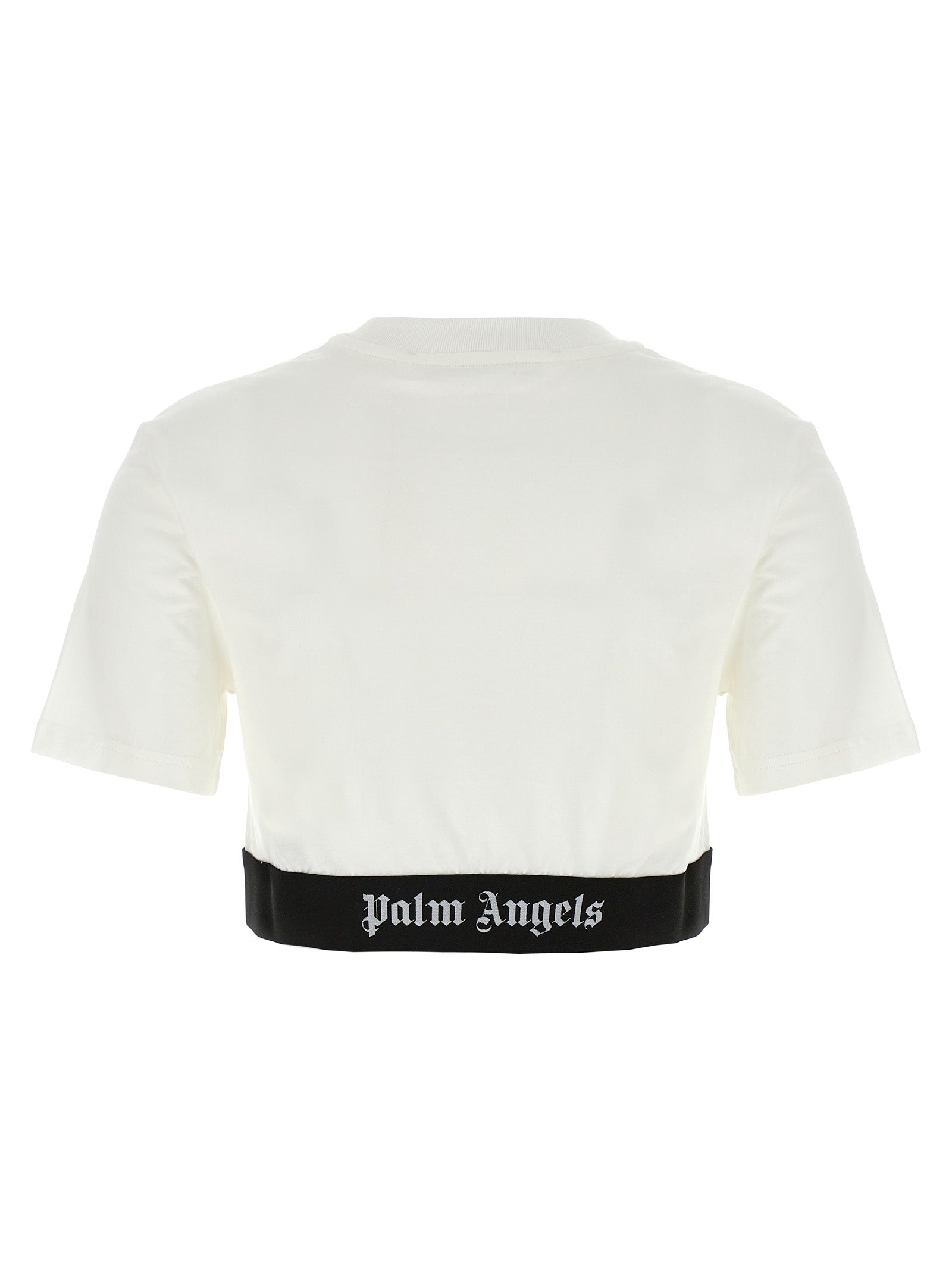 Palm Angels 'Classic Logo Tape' Cropped T-Shirt