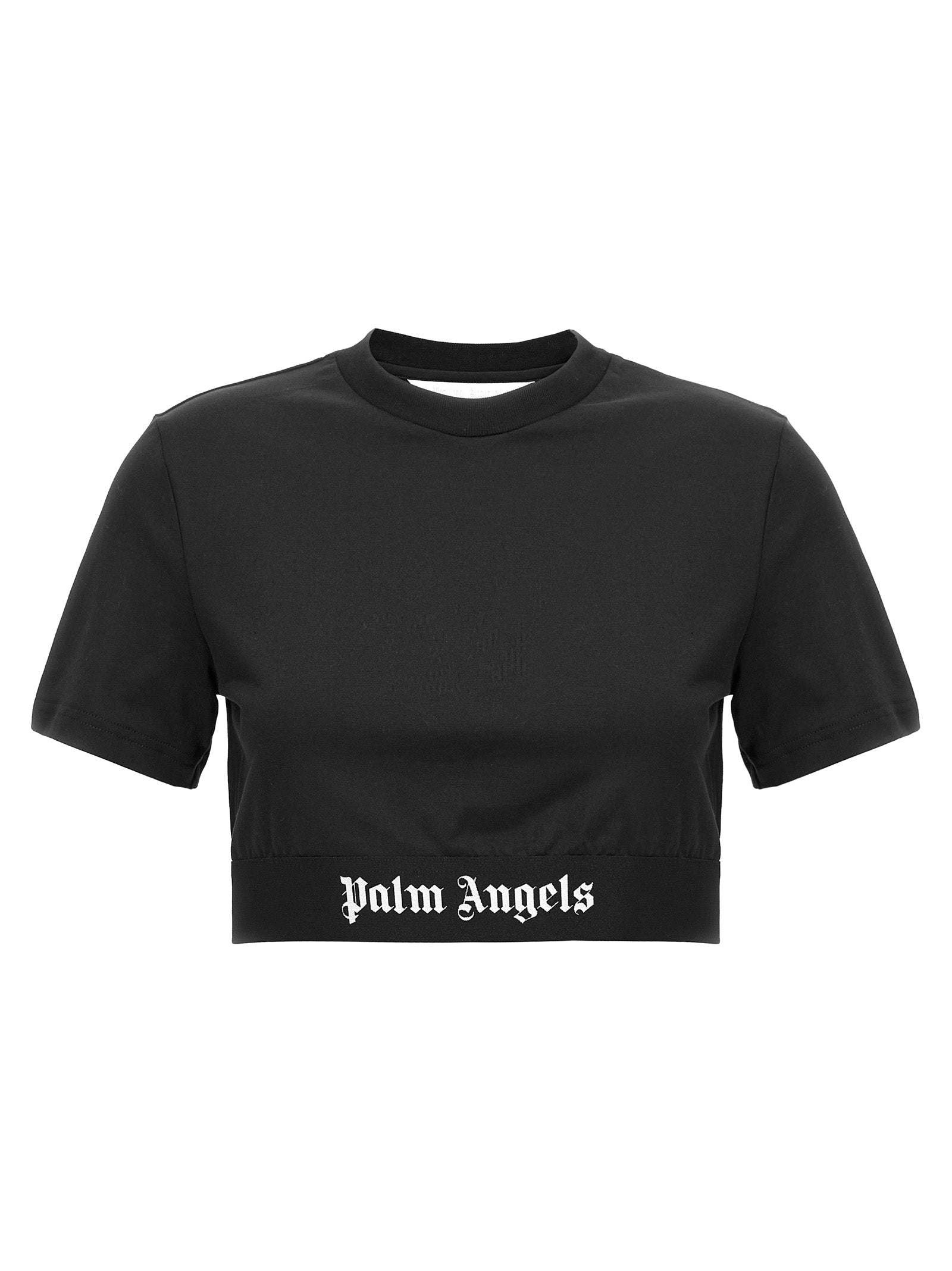 Palm Angels 'Classic Logo Tape' Cropped T-Shirt