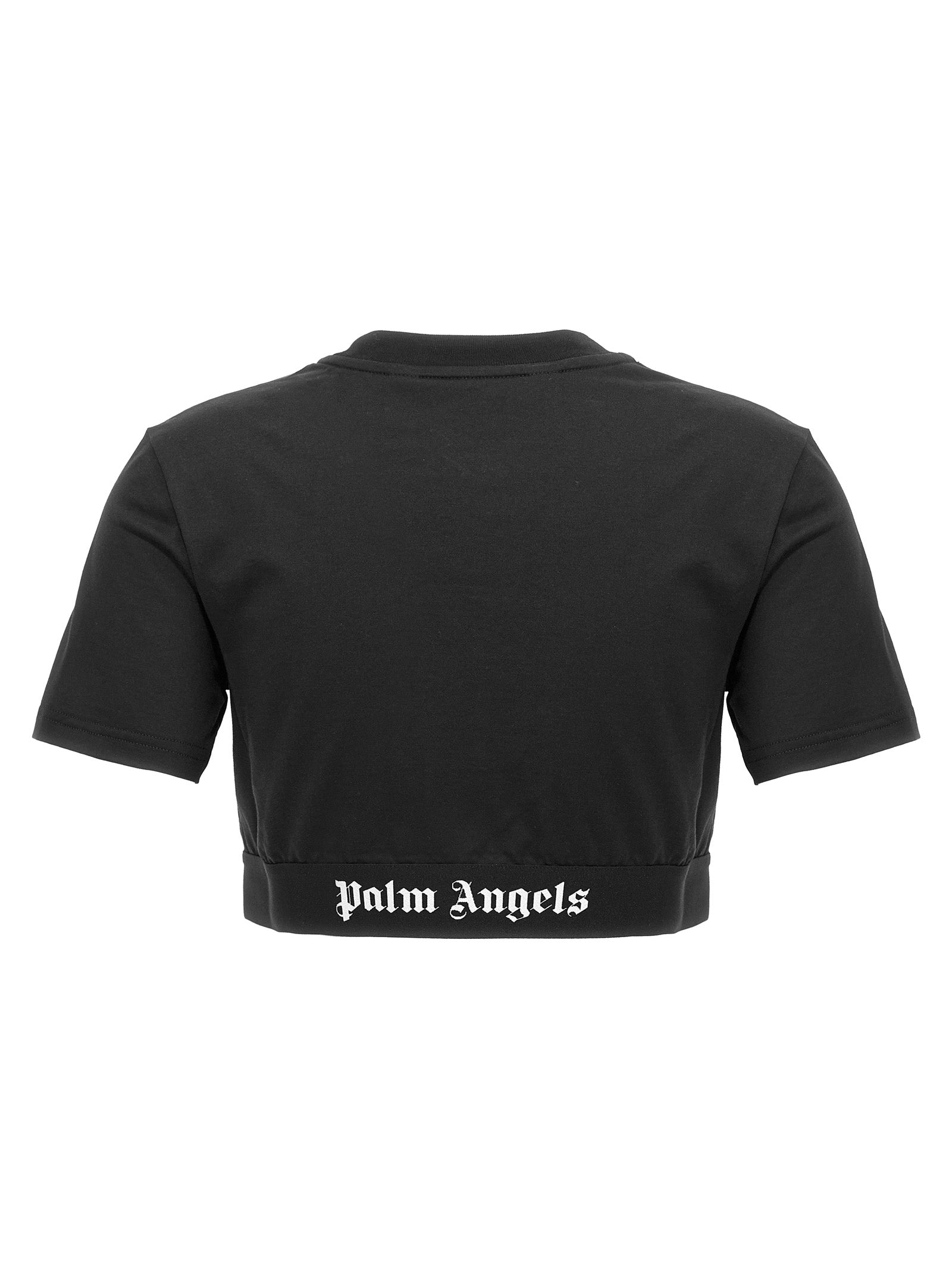 Palm Angels 'Classic Logo Tape' Cropped T-Shirt