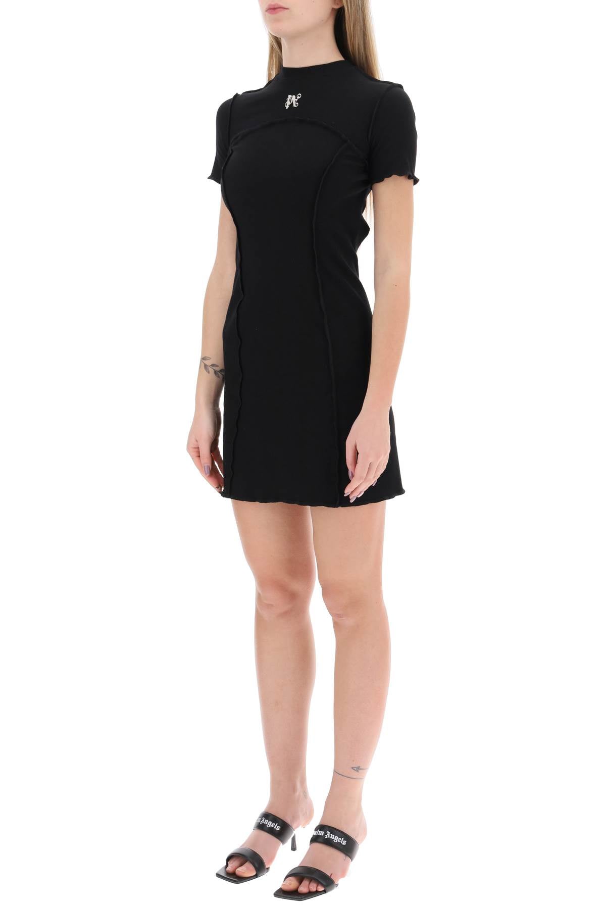 Palm Angels Ma  Mini Inside-Out Dress With Mon