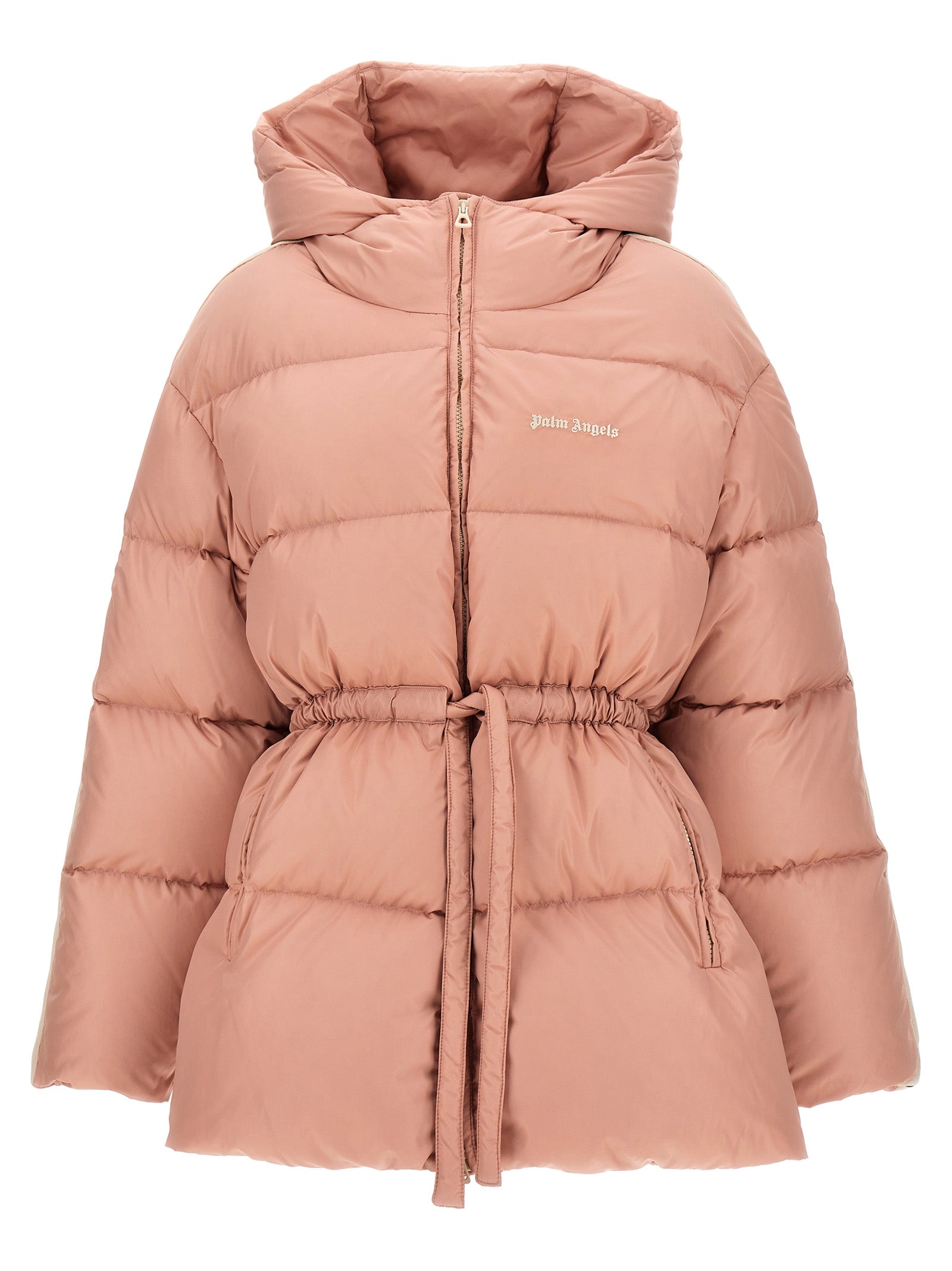 Palm Angels Long Down Jacket 'Waist Belt'